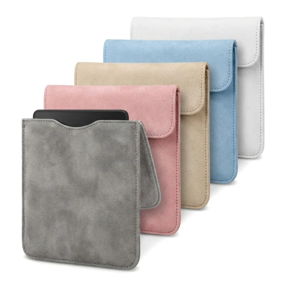 Capa para e-Reader de 6.8, 7 e 10.2 polegadas, 10ª/11ª/12ª Geração, Estojo de Transporte em Couro PU para Kindle Paperwhite/Colorsoft/Scribe