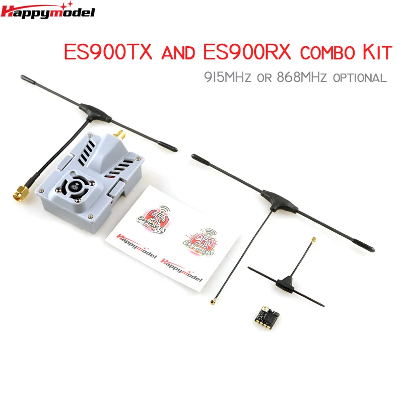 HappyModel ES900TX Módulo ES900RX Receptor 915Mhz 868MHz ExpressLRS ELRS para Avião RC FPV Drone de Longo Alcance Peças DIY HappyModel ES900TX Módulo ES900RX Receptor 915Mhz 868MHz ExpressLRS ELRS para Avião RC FPV Drone de Longo Alcance Peças DIY