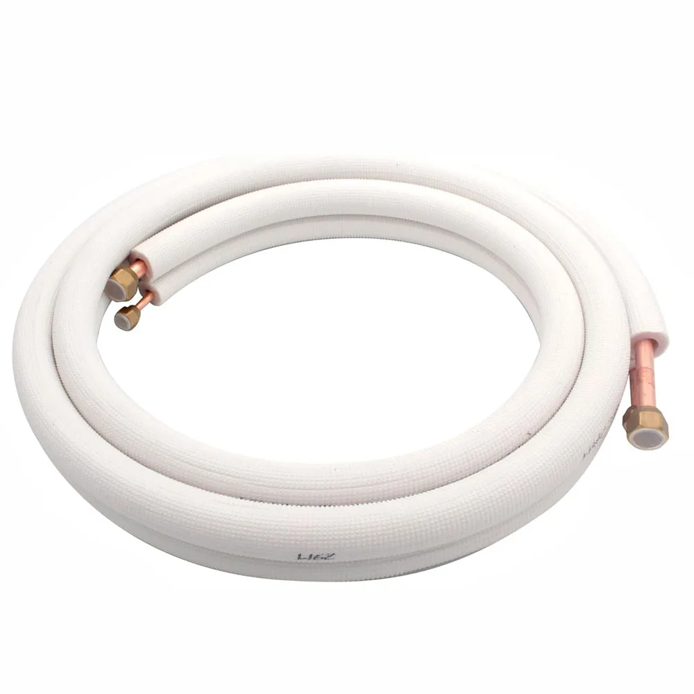 Tubo de Cobre e Alumínio Isolado para Ar Condicionado 3/5m, Conjunto de Linhas para Ar Condicionado, Tubo de Conexão de 1/4, 3/8, 1/2, 5/8 Polegadas, Bobina Dupla para Sistema Split Tubo de Cobre e Alumínio Isolado para Ar Condicionado 3/5m, Conjunto de Linhas para Ar Condicionado, Tubo de Conexão de 1/4, 3/8, 1/2, 5/8 Polegadas, Bobina Dupla para Sistema Split