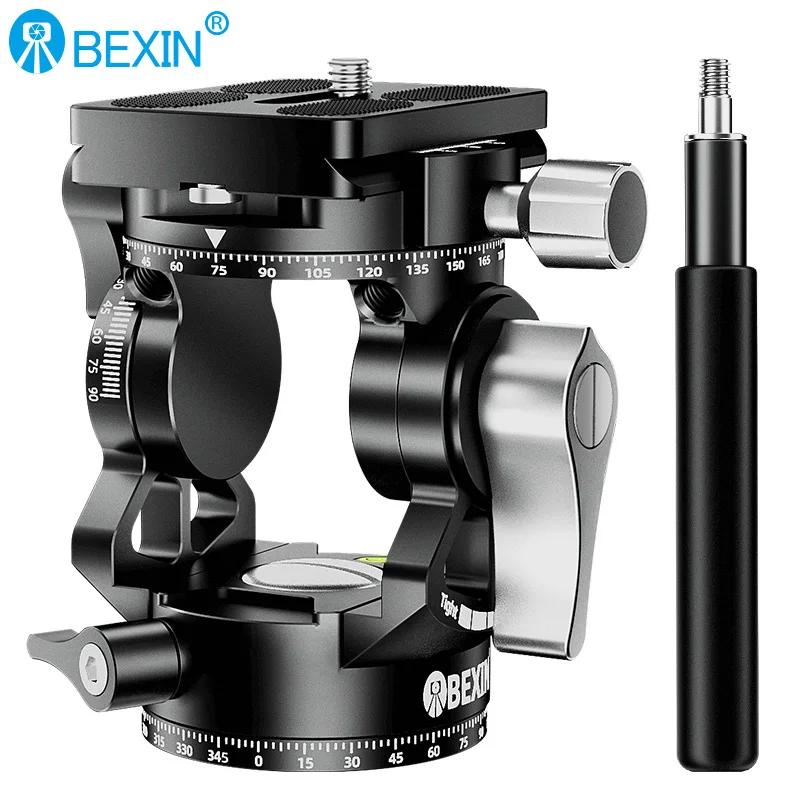 Bexin mini tripé cabeça leve dupla panorâmica câmera de vídeo cabeça para tripé arca suíço placa liberação rápida para câmera dslr Bexin mini tripé cabeça leve dupla panorâmica câmera de vídeo cabeça para tripé arca suíço placa liberação rápida para câmera dslr