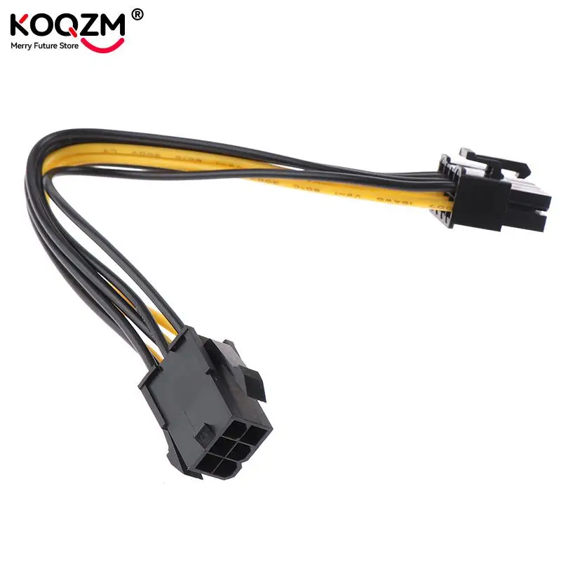 Cabo adaptador de alimentação PCIe, Cabo de alimentação para placas de vídeo, Extensão, 6 pinos para 8 pinos, 20cm, PCIe