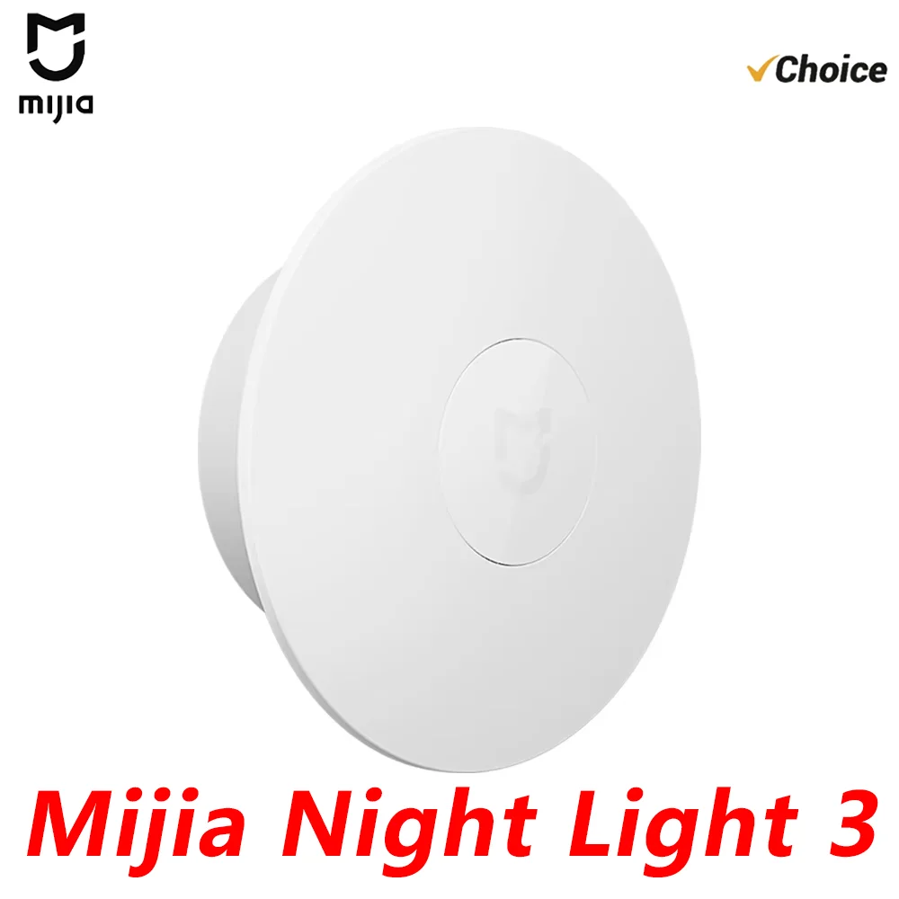 Nova Luz Noturna MIJIA 3 com Brilho Ajustável, Sensor Infravermelho Inteligente de Presença Humana e Base Magnética para Casa Inteligente
