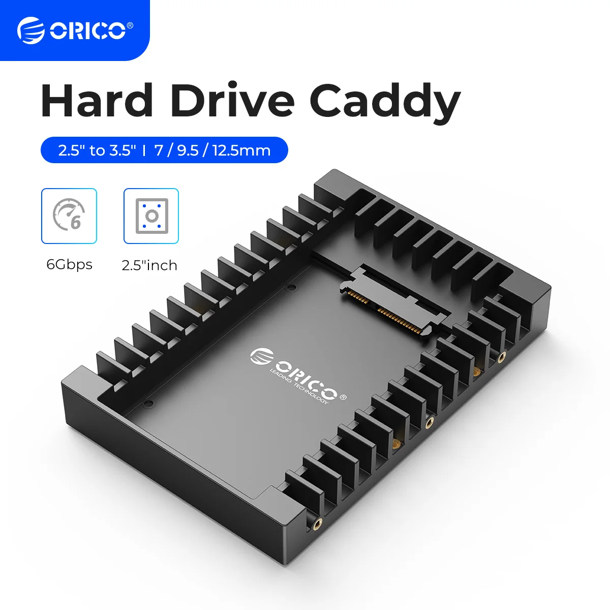 ORICO Suporte para disco rígido SATA 3.0 Suporte HDD e SSD 2,5 em 7 mm 9,5 mm 12,5 mm Acessórios para computador