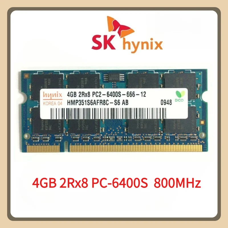 SK hynix DDR2 4GB 800MHz PC2-6400S Memória para notebook Original autêntico DDR 2 4G 8GB Laptop RAM 200PIN SODIMM SK hynix DDR2 4GB 800MHz PC2-6400S Memória para notebook Original autêntico DDR 2 4G 8GB Laptop RAM 200PIN SODIMM