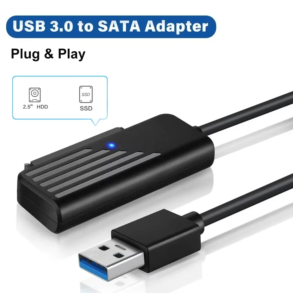 Adaptador SATA para USB Conversor Cabo USB 3.0 Tipo-C para SATA 5 Gbps Transmissão de dados de alta velocidade para disco rígido SSD HDD de 2,5 polegadas Adaptador SATA para USB Conversor Cabo USB 3.0 Tipo-C para SATA 5 Gbps Transmissão de dados de alta velocidade para disco rígido SSD HDD de 2,5 polegadas