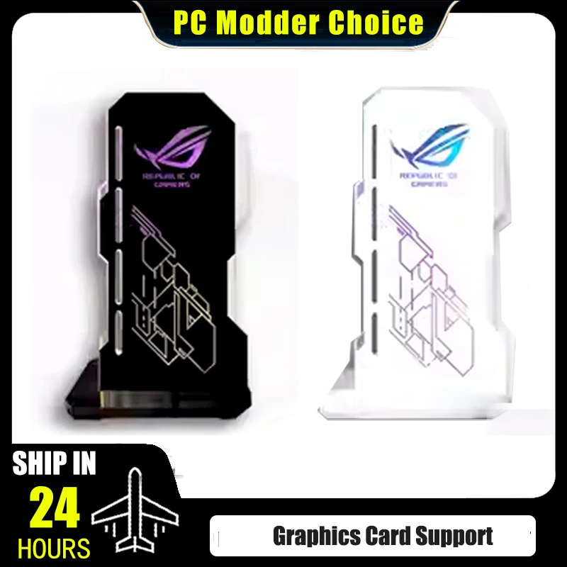 Fantasia gpu suporte argb aura sincronização placa de vídeo jack suporte instalação vertical para asus msi aorus fé preto/branco pc mod