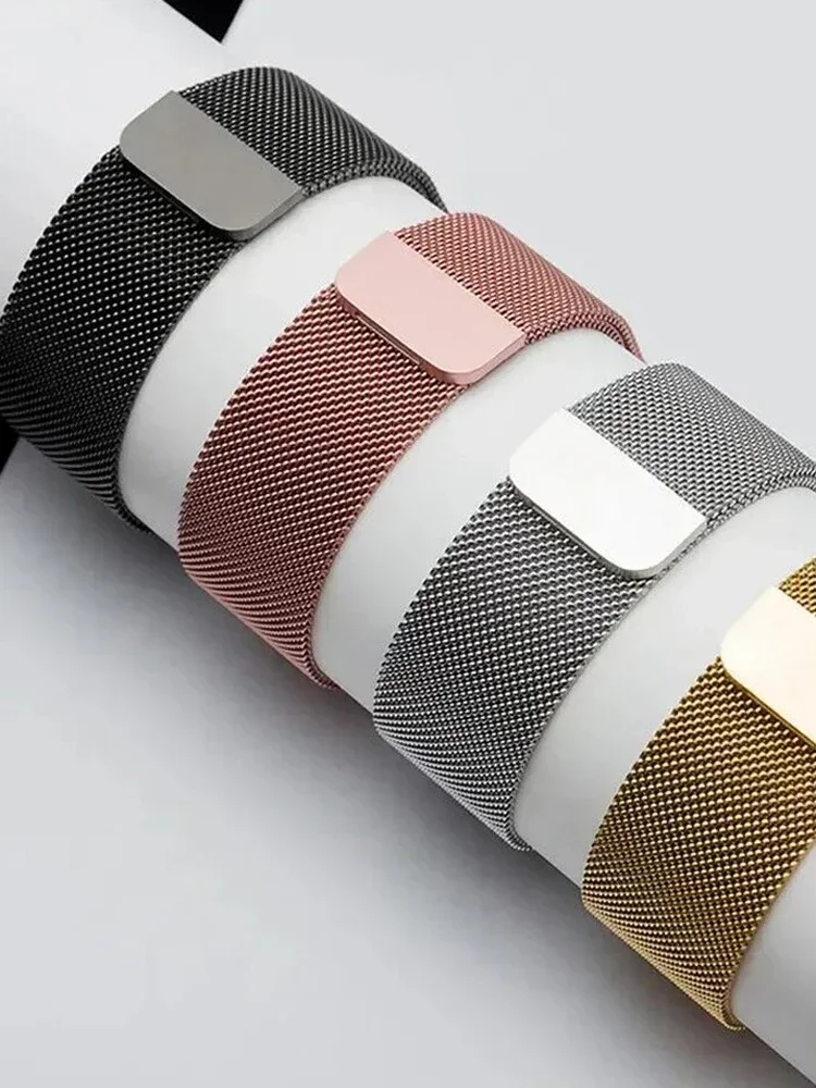 Milanese loop band para apple watch strap ultra 49mm 45mm 44mm 41mm 40mm pulseira de metal iwatch série 9 8 7 6 5 4 3 se