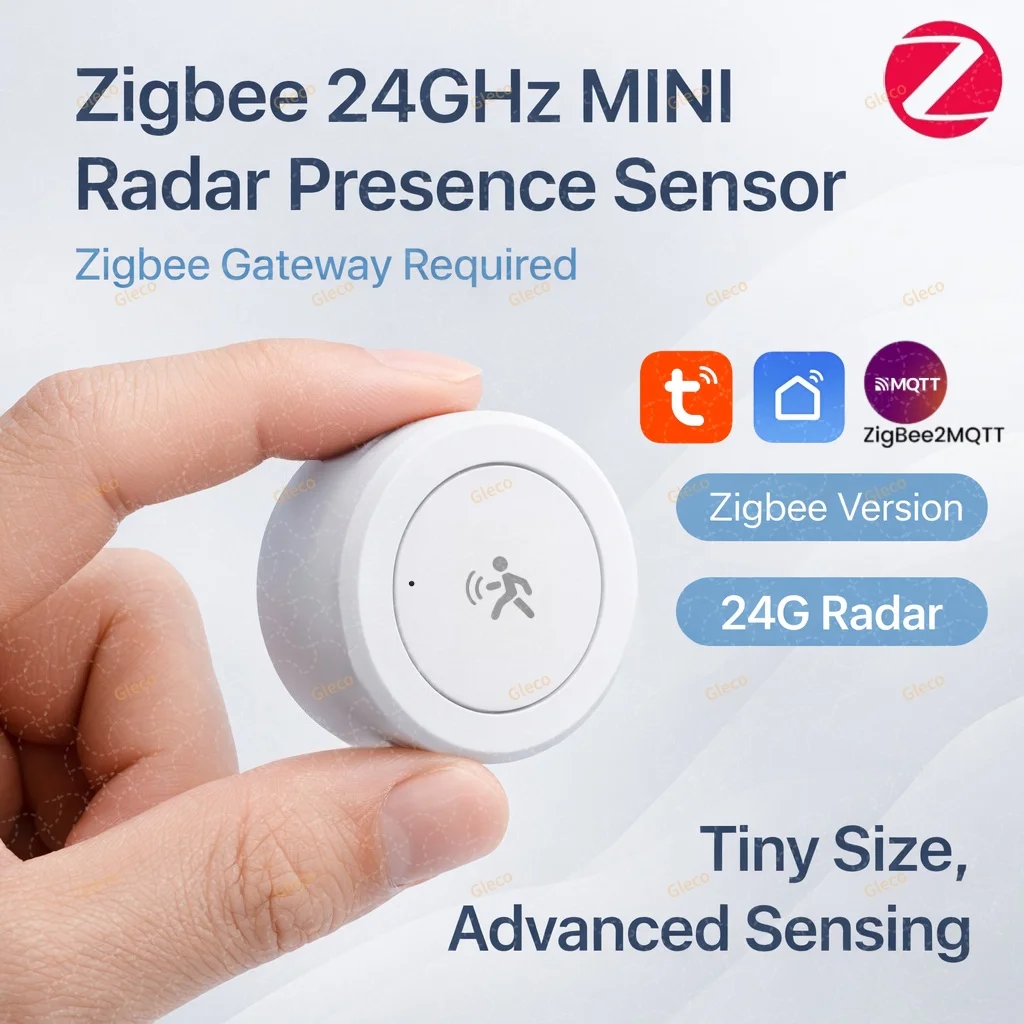 Sensor de Presença Humana Zigbee 24G MMWave, Detector de Movimento por Radar de Micro-ondas, Casa Inteligente, Funciona com Zigbee2MQTT e APP TUYA Sensor de Presença Humana Zigbee 24G MMWave, Detector de Movimento por Radar de Micro-ondas, Casa Inteligente, Funciona com Zigbee2MQTT e APP TUYA