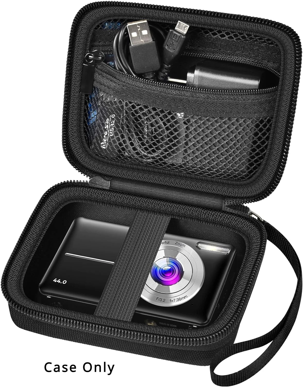 Capa para câmera digital compatível com VAHOIALD FHD 1080P/para ponto e filmagem digital CAMKORY/para KODAK PIXPRO FZ45-BK 16MPVlogging Capa para câmera digital compatível com VAHOIALD FHD 1080P/para ponto e filmagem digital CAMKORY/para KODAK PIXPRO FZ45-BK 16MPVlogging