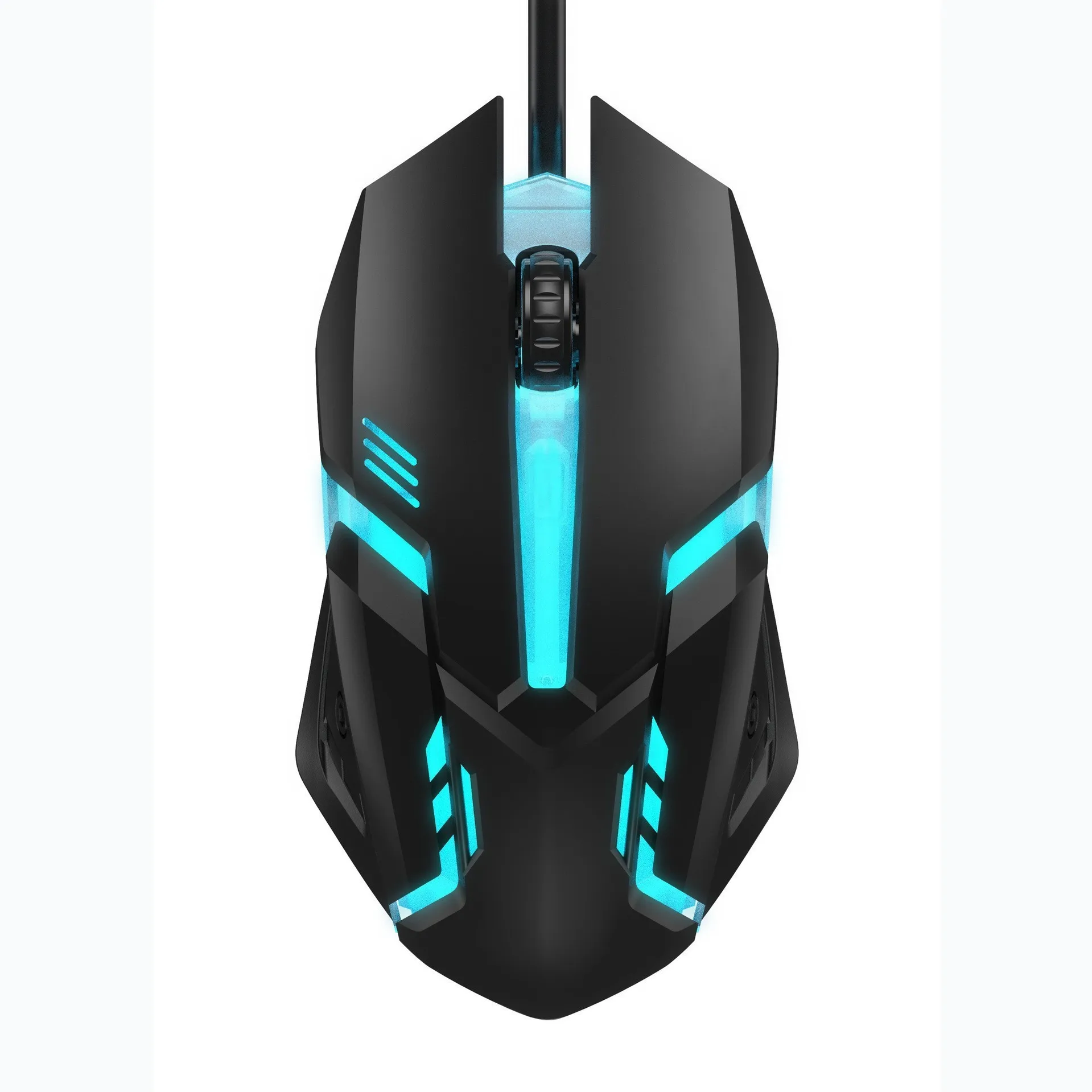 Mouse Óptico Gamer com Fio e Retroiluminação RGB, 3 Teclas, Ergonômico, para Escritório/Trabalho/Jogos, Compatível com PC, Computador, Laptop e Windows