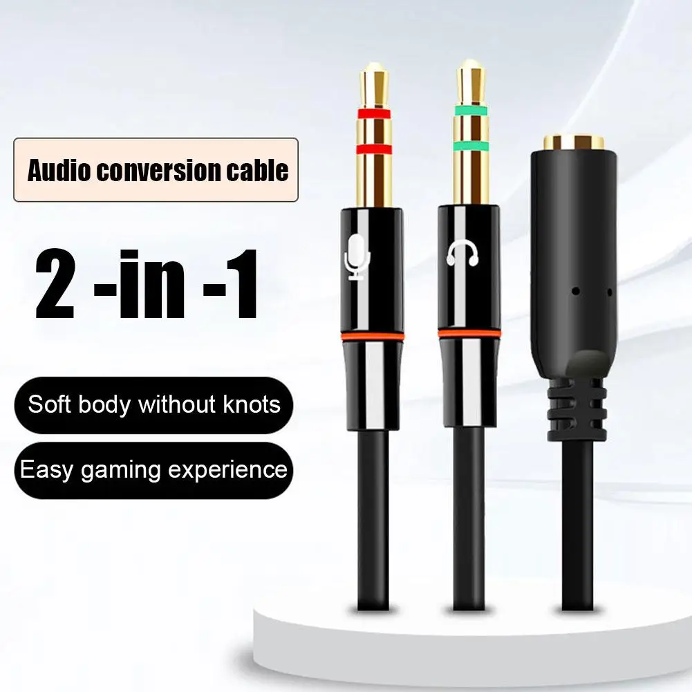 Divisor conversor de áudio de microfone de fone de ouvido para computador 3.5mm fêmea para 2 duplo 3.5mm macho fone de ouvido microfone áudio y divisor Divisor conversor de áudio de microfone de fone de ouvido para computador 3.5mm fêmea para 2 duplo 3.5mm macho fone de ouvido microfone áudio y divisor