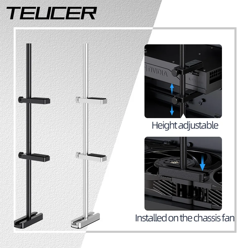 Teucer VC-4 suporte da placa gráfica ajustável jack liga de alumínio gpu suporte da placa de vídeo itx/atx desktop pc caso acessório