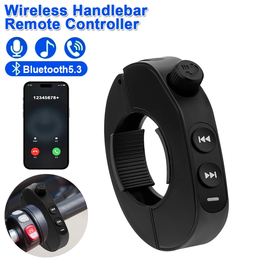 V5.3 sem fio guiador controle remoto capacete da motocicleta fone de ouvido botões remotos handsfree kit assistente voz à prova dwaterproof água V5.3 sem fio guiador controle remoto capacete da motocicleta fone de ouvido botões remotos handsfree kit assistente voz à prova dwaterproof água