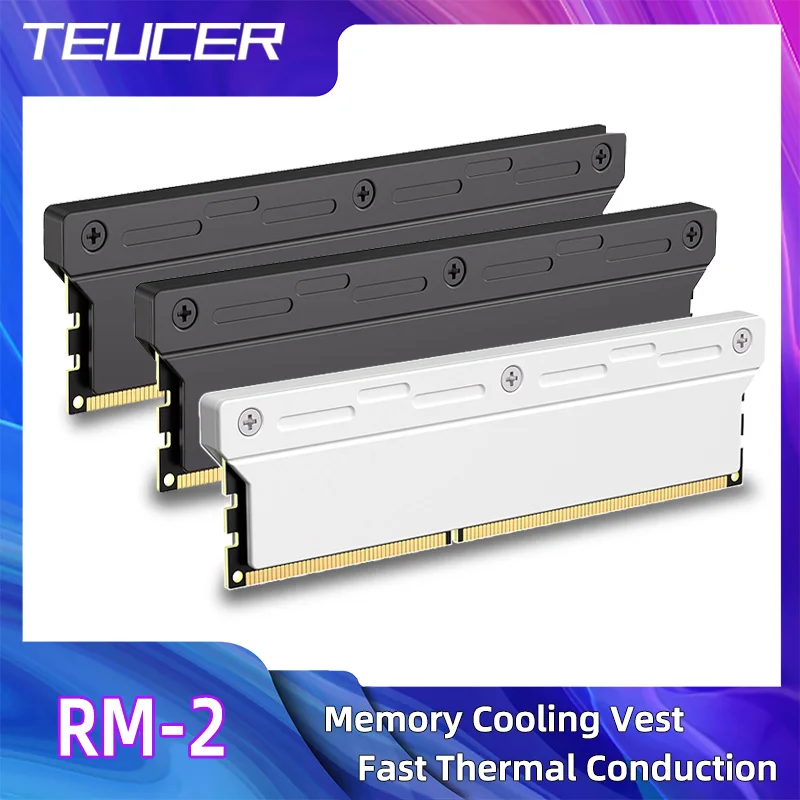 Cooler do dissipador de calor da memória ram do computador com almofada condutora térmica para memória de pc desktop ddr2/ddr3/ddr4/ddr5
