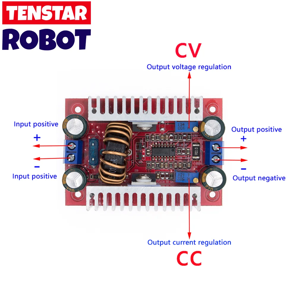 Step-Up Módulo Converter impulso, fonte de alimentação de corrente constante, LED Driver, carregador de tensão, DC, 400W, 15A, 8.5 V-50V a 10 V-60V