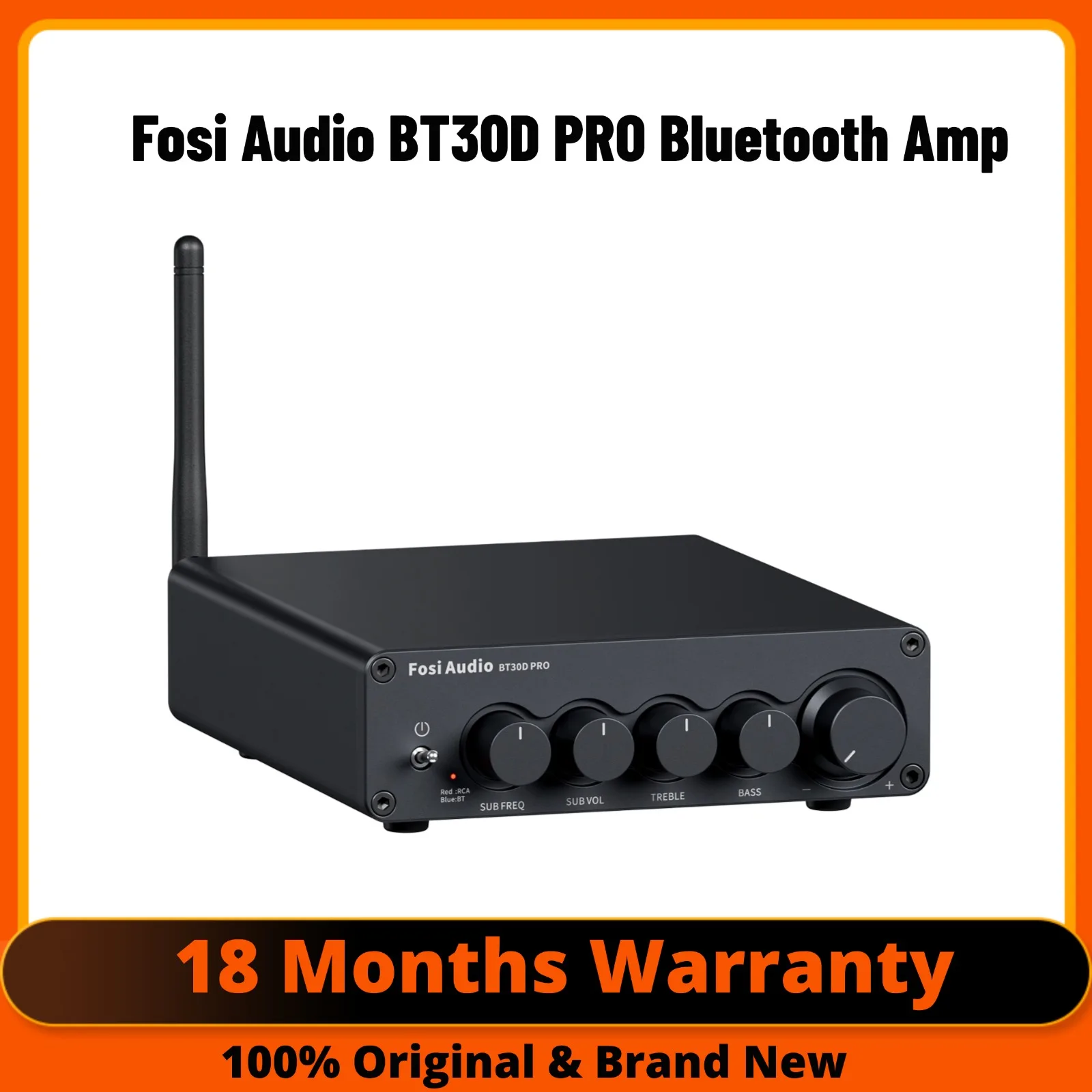 Fosi áudio bluetooth amplificador de potência de som 2.1 canais amp receptor de áudio para alto-falante subwoofer 165wx2 + 350w bt30d pro