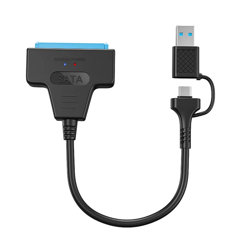 USB 3.0 para SATA III cabo adaptador de disco rígido, USB 3.0, 3.1, compatível com 2,5 "discos rígidos, SSD, suporte UASP, Novo