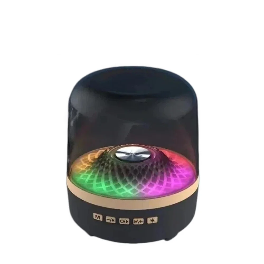 Caixa de Som Bluetooth 5.3 HiFi Estéreo Sem Fio com Subwoofer e Luzes de Efeitos, Áudio Portátil para Home Theater