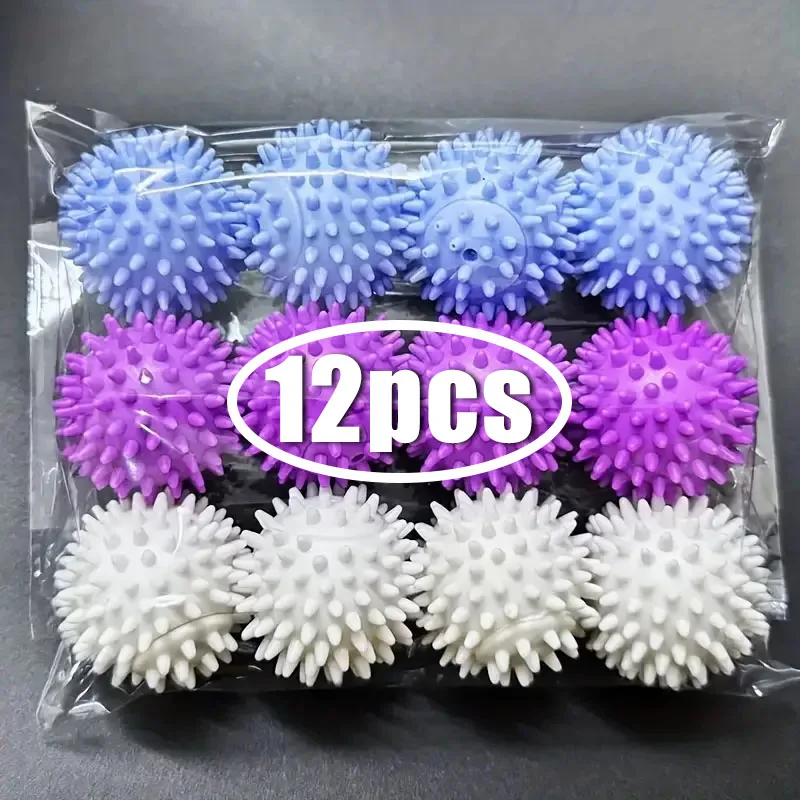 1-12 pçs bolas de lavanderia anti-enrolamento bolas mágicas de lavanderia bola de limpeza de secagem reutilizável máquina de lavar doméstica amaciante de roupas