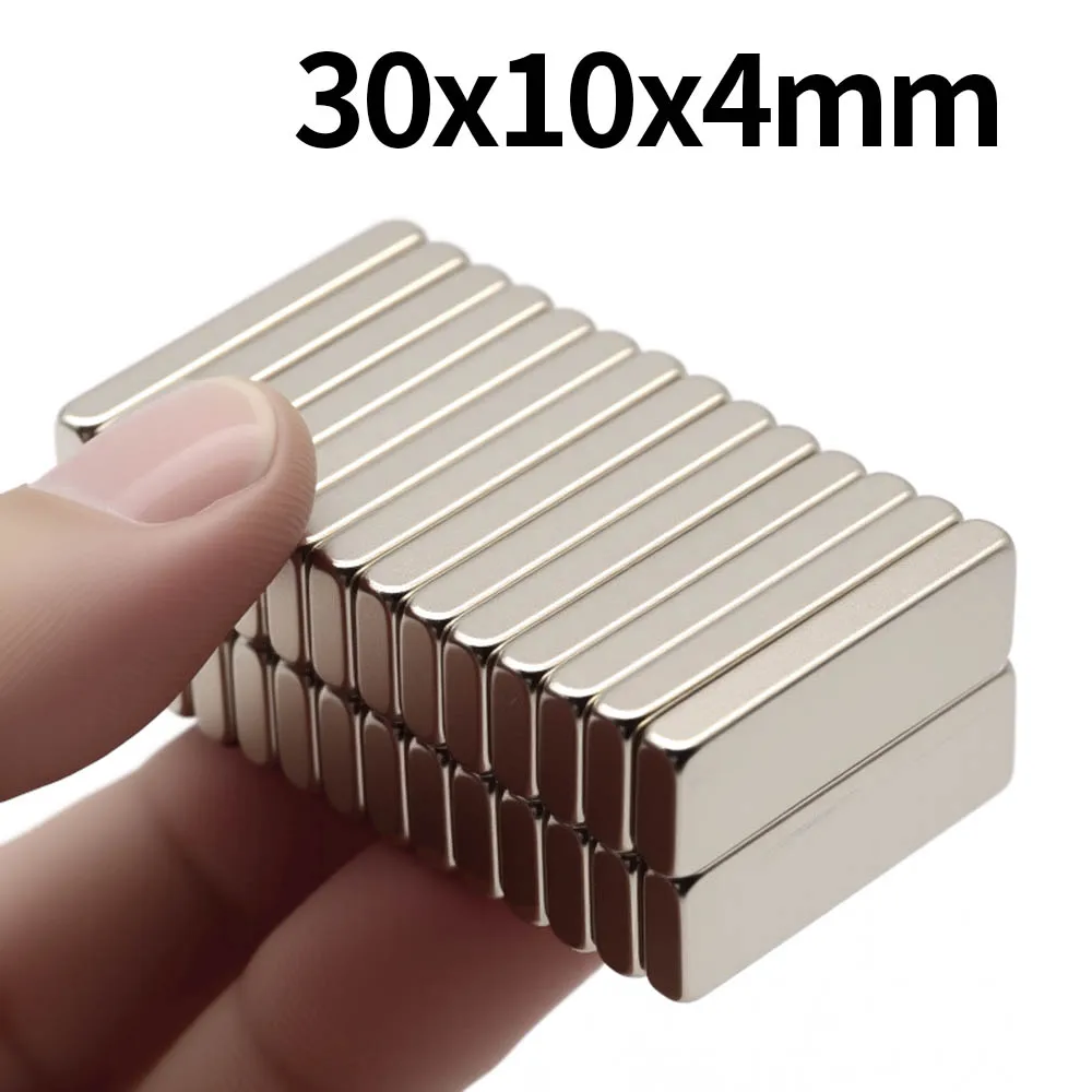 30x10x4mm ímã de neodímio super forte n35 ndfeb imanes magnéticos permanentes bloco ímãs poderosos geladeira