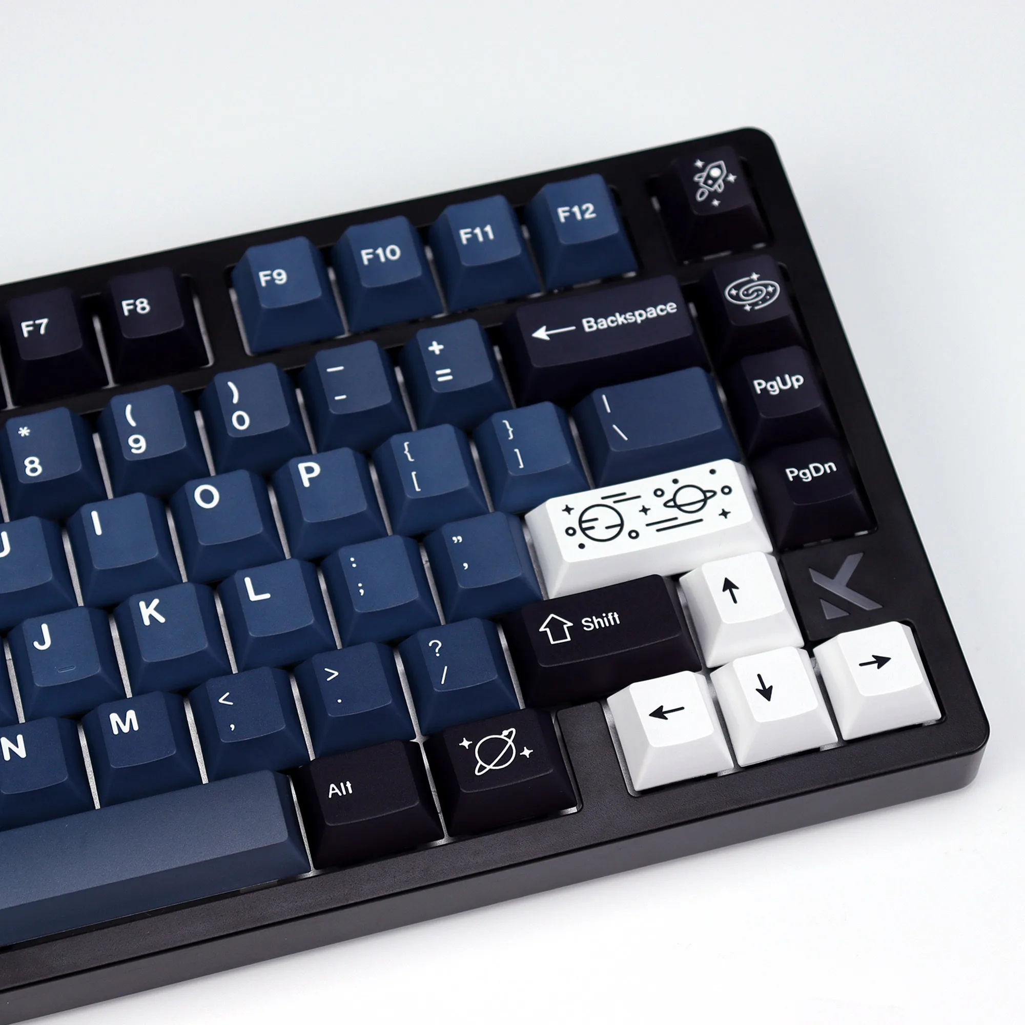 Teclas KBDiy Clone GMK Galaxy PBT Retro para Teclado Mecânico Aula 60 Gamer, Tecla Espaço Dividida, Perfil Cherry, Alice