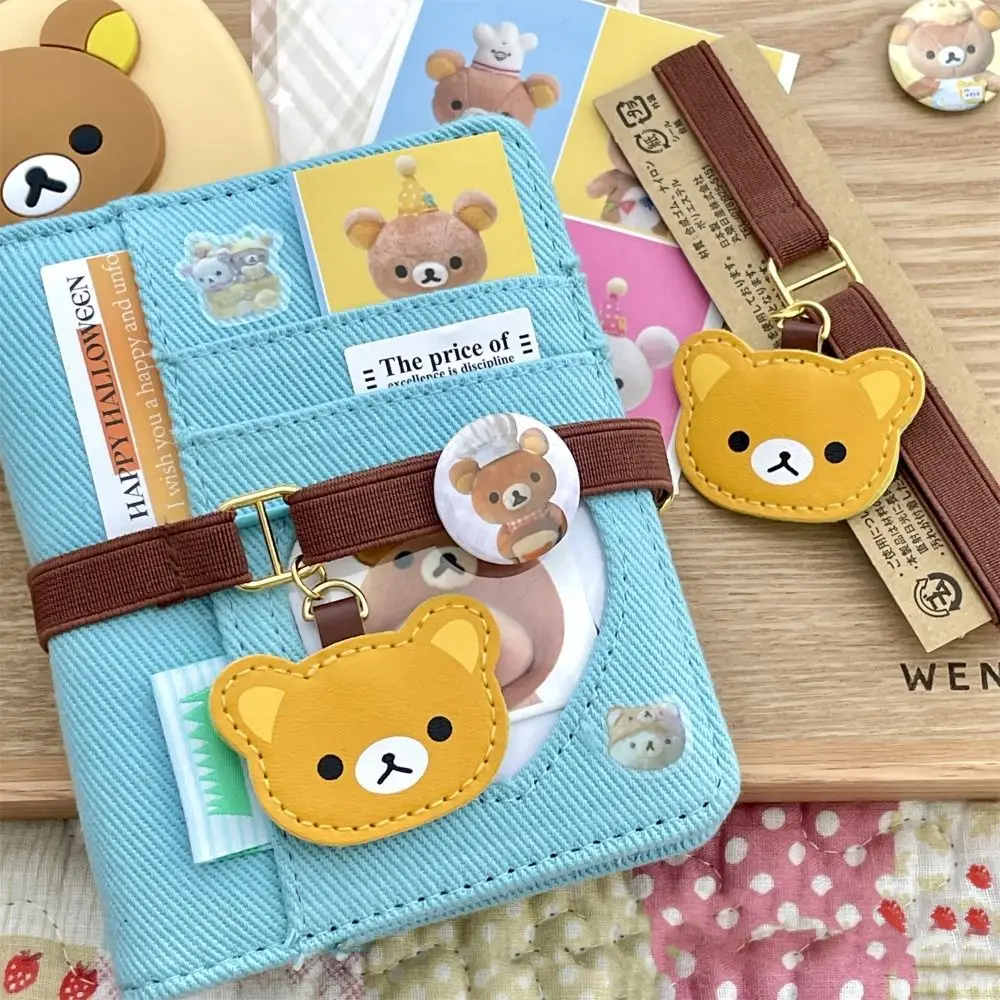 Criativo dos desenhos animados urso caderno cintas folhas soltas caderno ajustável elástico corda de ligação diy decoração Criativo dos desenhos animados urso caderno cintas folhas soltas caderno ajustável elástico corda de ligação diy decoração