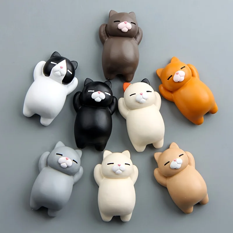 6/8 peças, ímãs de geladeira com desenho de gato, ímãs decorativos para geladeira, decoração de cozinha e casa