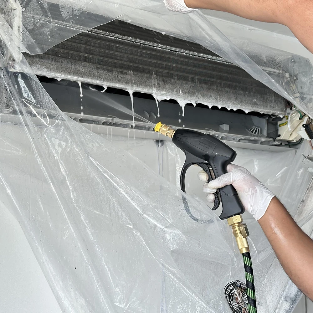 Kit de Limpeza Reutilizável para Ar Condicionado de Grande Porte, Capa de Lavagem para Unidades Split 36000 BTU, Limpador de Ar Condicionado de Verão com Tubo de Drenagem