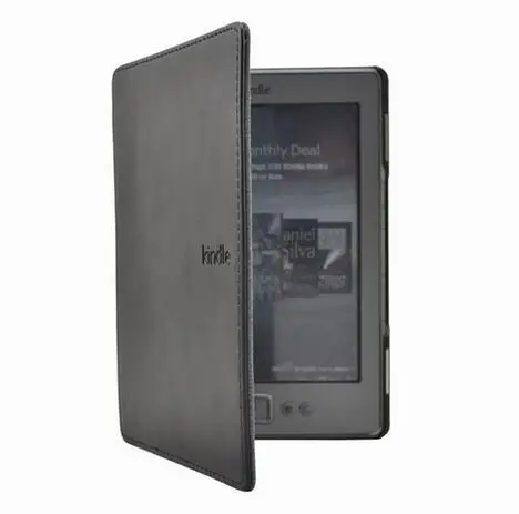 Capa de couro para leitor de e-book Amazon Kindle 4/5 de 6 "polegadas (não adequada para Kindle Touch)