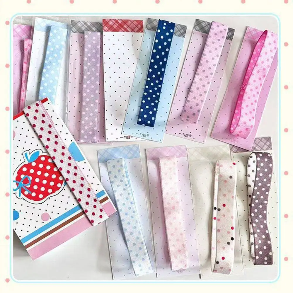 Faixa Elástica Estilo INS com Poás, Dupla Face, para Decoração DIY, Corda de Amarração para Caderno/Agenda A7/6 M5