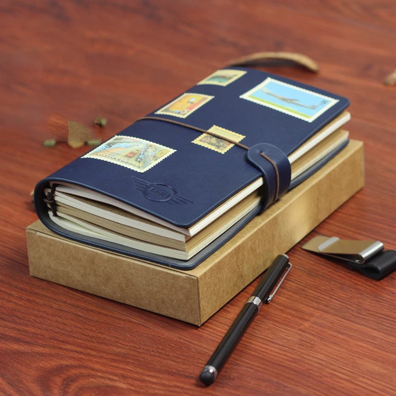Retro pulseira de couro criativo mão livro criativo multifuncional a6 retro portátil viagem solto-folha bloco de notas diário caderno