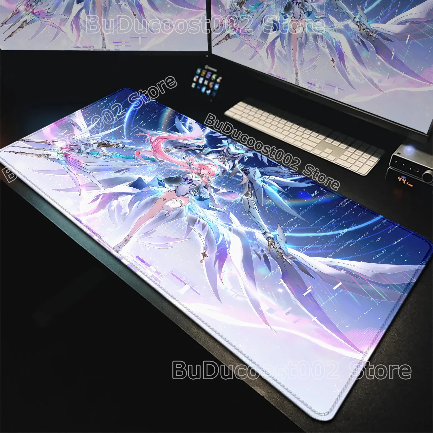 Novo Mouse Pad Wuthering Waves Aemeath Changli para Laptop, Teclado de Jogos Anime, Tapete Grande Estendido para Mesa, Mousepad para PC Gamer