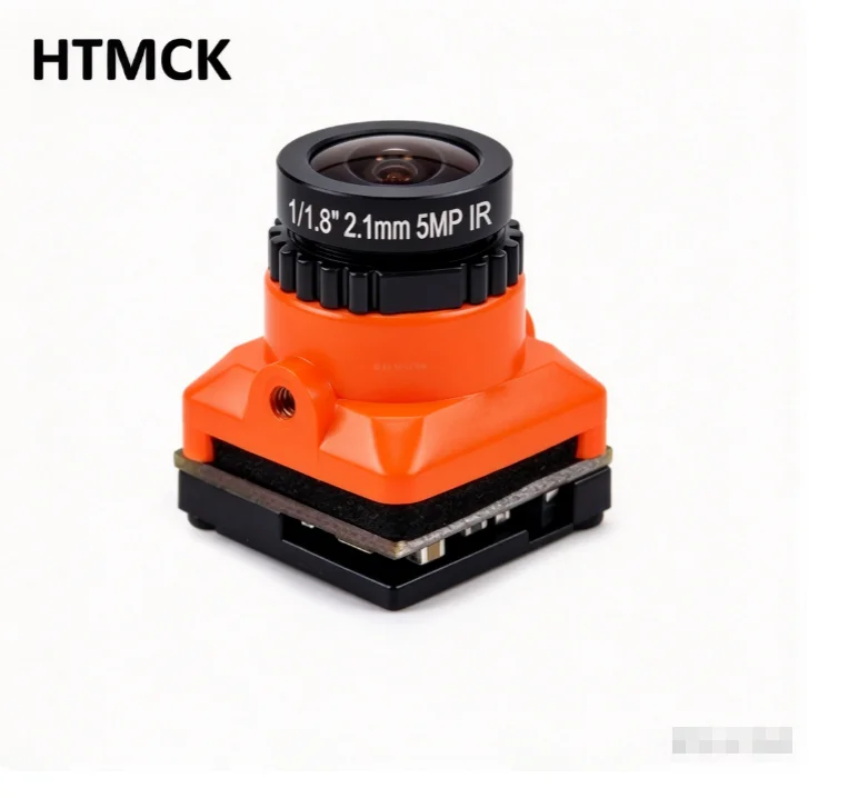 Câmera FPV HTMCK Mini 1/3 CMOS 1500TVL, lente de 2,1 mm, DC 5V-30V, PAL/NTSC com OSD ajustável internamente para carros de brinquedo e drones de corrida RC