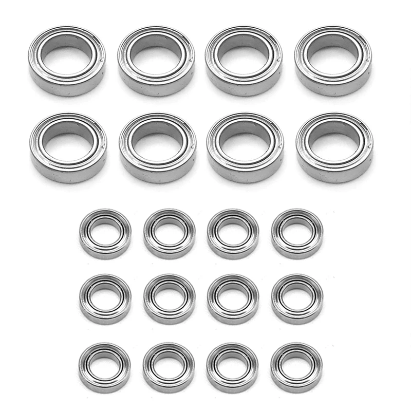 20 peças de rolamentos de esferas de alta velocidade para WLtoys 144001 144002 124016-124019, kit de atualização para carro RC, desempenho durável e suave 20 peças de rolamentos de esferas de alta velocidade para WLtoys 144001 144002 124016-124019, kit de atualização para carro RC, desempenho durável e suave