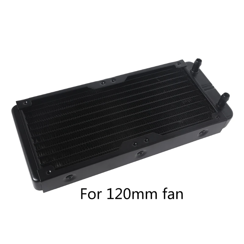 Radiador de resfriamento de água para computador, 10 tubos, g1/4, rosca fêmea, dissipação de calor para computador, pc, cpu, sistema de resfriamento de água