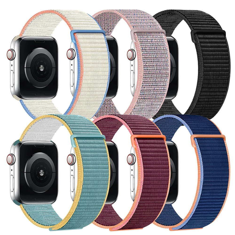 Laço de náilon para apple watch band ultra-2 49mm 44mm 40mm 45mm 41mm esporte orgulho pulseira iwatch série 9 8 se 7 6 5 4 3