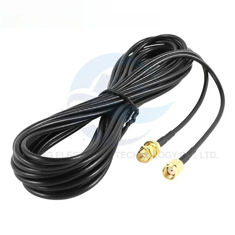 RP-SMA sma conector macho para fêmea cabo de extensão fio alimentador cobre para coaxial wifi placa rede rg174 roteador antena