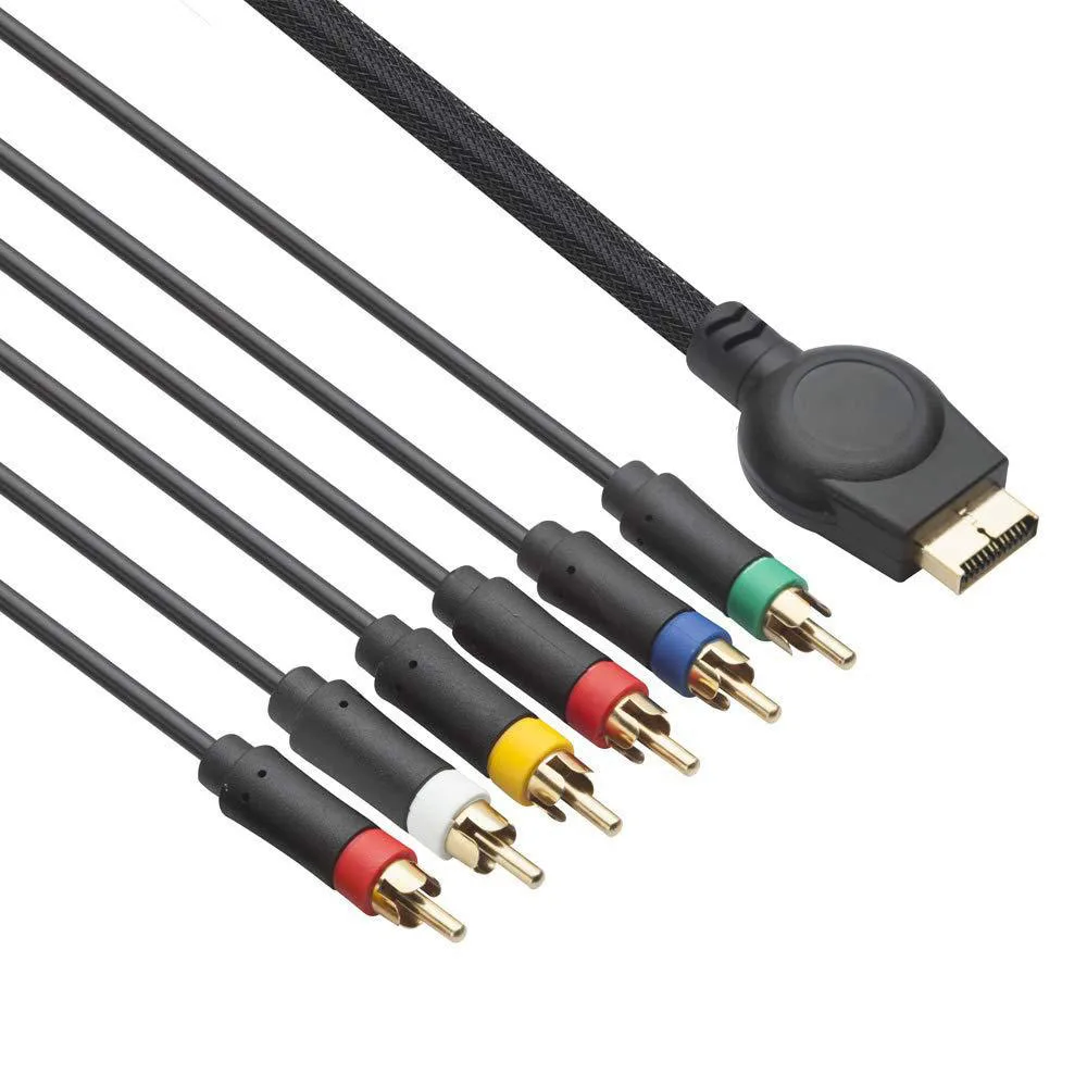 Para sony ps ps2 ps3 av ypbpr cabo 1.8m banhado a ouro para console de jogos cabo de áudio e vídeo para controlador de jogo sony cabo de fio rca av