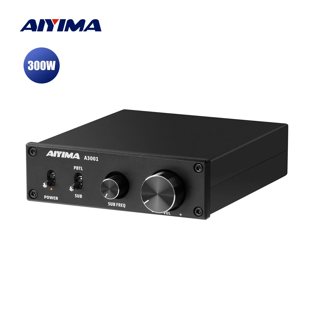 AIYIMA Áudio A3001 TPA3255 300W Subwoofer Amplificador HIFI Mono Potência Classe D AMP Digital para Falante Passivo Home Theater DIY