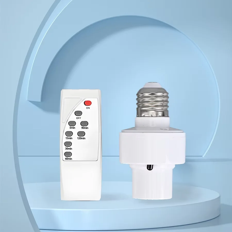 2026 Novo Soquete Inteligente LED E27 com Controle Remoto Infravermelho, AC85-265V, Universal, com Temporizador e Mudança de Cor, Fácil Instalação para Casa