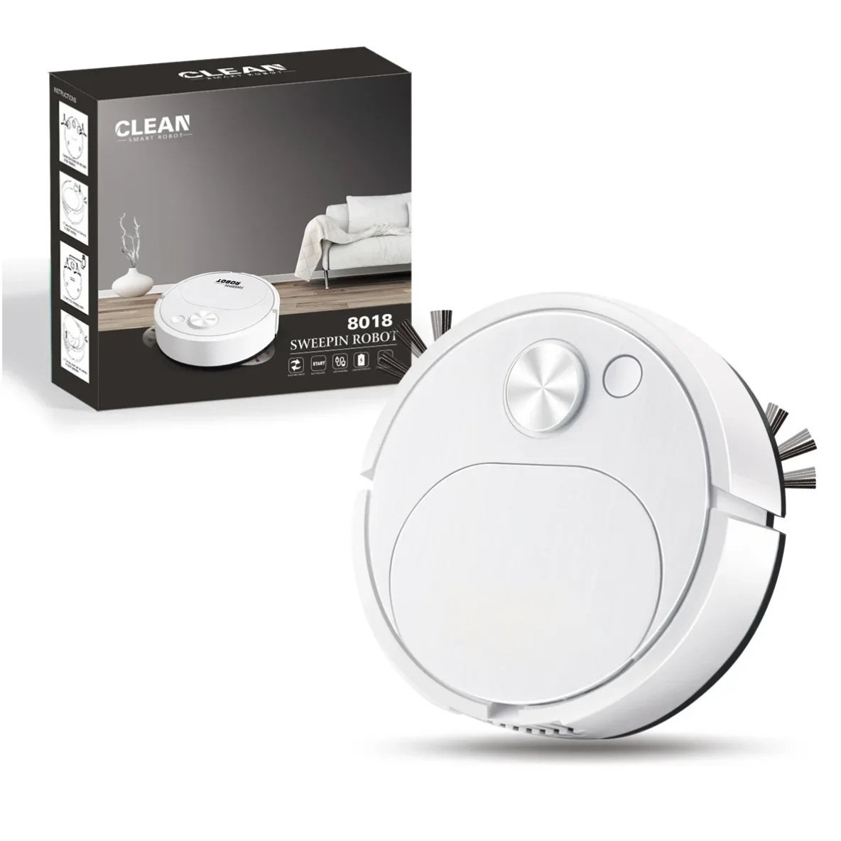 Novo robô aspirador de pó usb, esfregão 3 em 1, inteligente, sem fio, 1500pa, limpeza de chão, para escritório doméstico