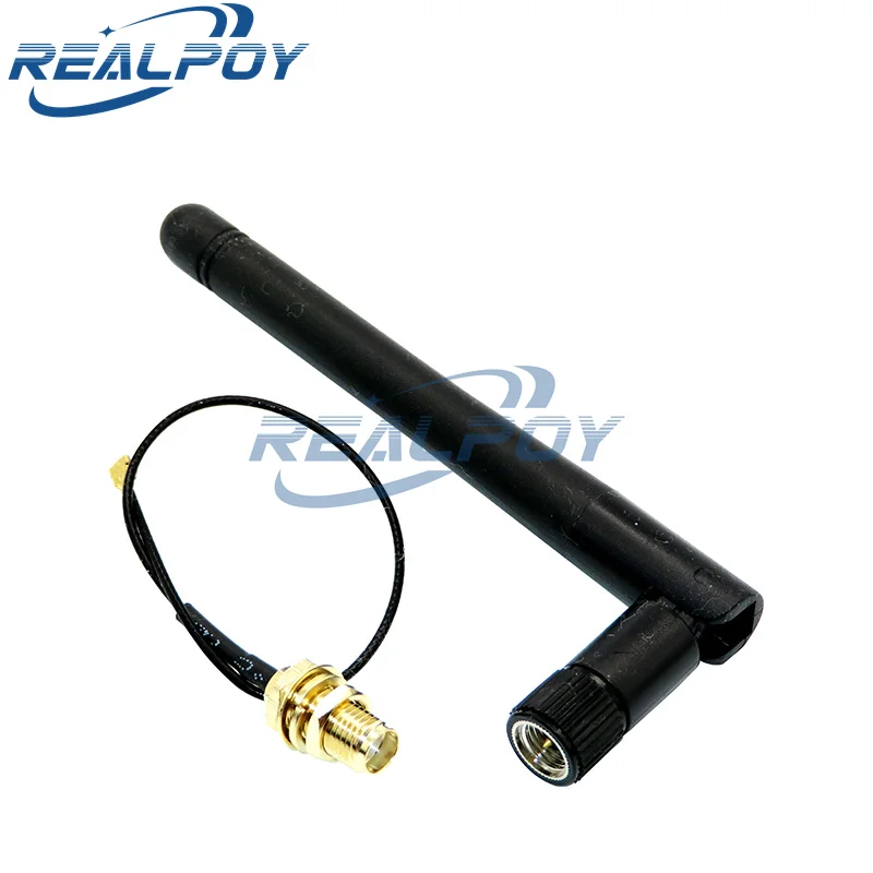 Antena de roteador sem fio com cabo Pigtail, RP-SMA Male, 2.4GHz, 3dBi, WiFi, 2.4g, 17cm, PCI U.FL, IPX para RP, ESP32, ESP8266