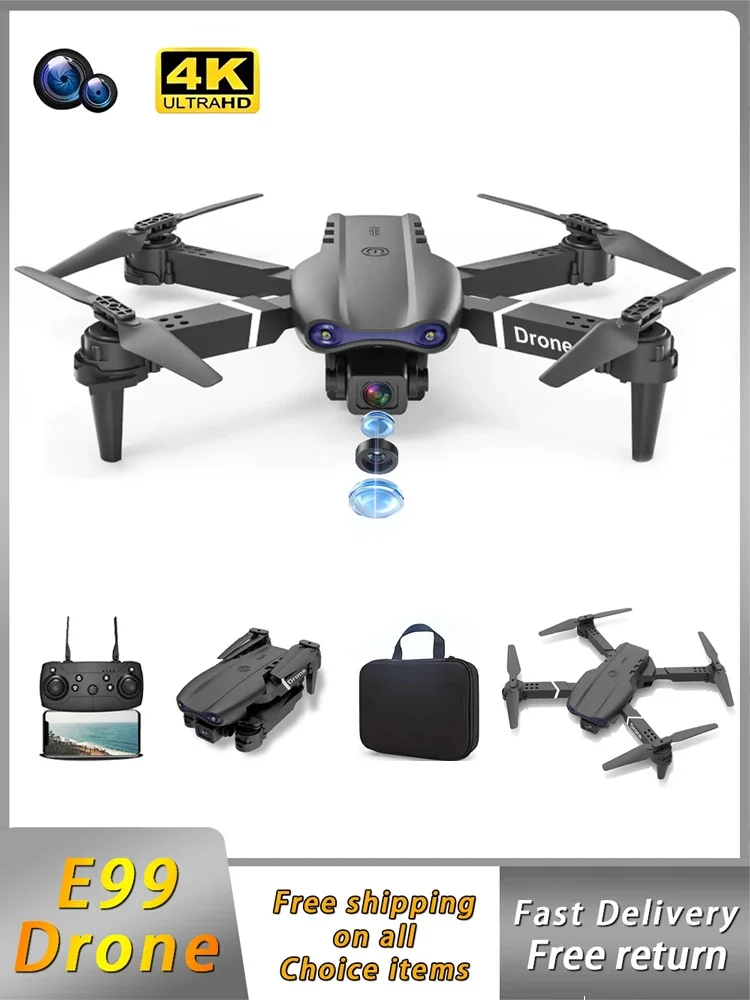 E99 dobrável drone quadcopter alça de controle remoto aeronave de quatro eixos hd 4k fotografia uav fixação de altitude
