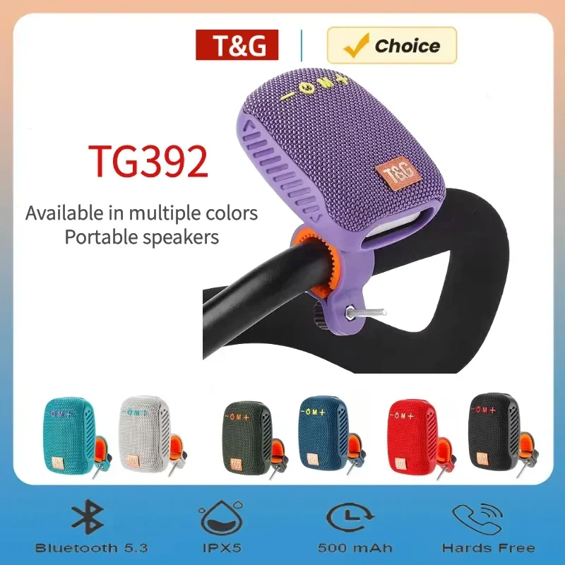 Bicicleta ao ar livre tg392 bluetooth caixa de som portátil sem fio caixa som tws guiador alto-falante subwoofer à prova dwaterproof água para scooter