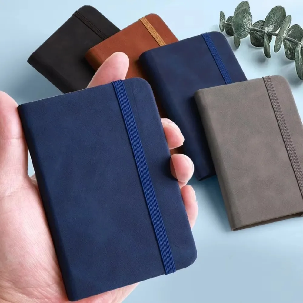 Novo Caderno Portátil A7 com Capa de PU, Mini Bloco de Notas, Papel para Escrita, Bloco de Memos, Diário, Material de Escritório