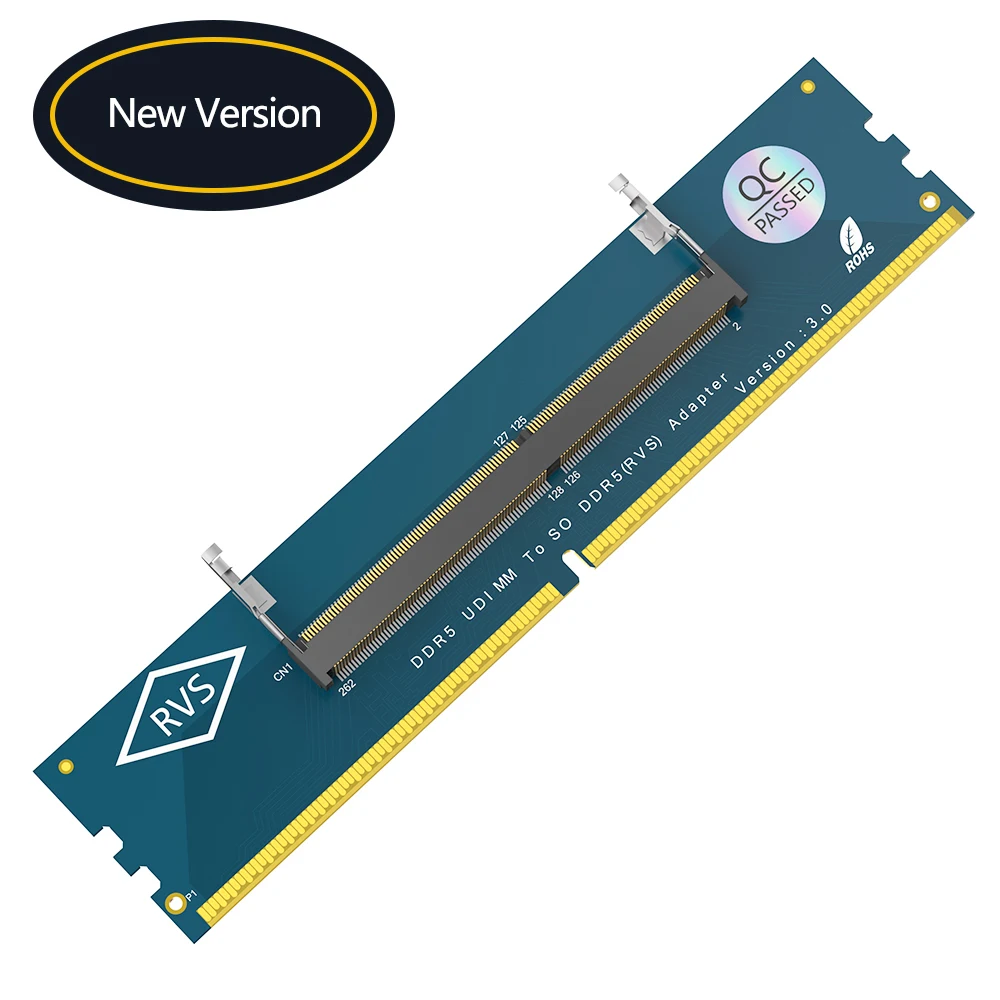 Laptop ddr5 ram para so ddr5 U-DIMM placa adaptadora de desktop, testador de memória so ddr5 para ddr5 U-DIMM conversor