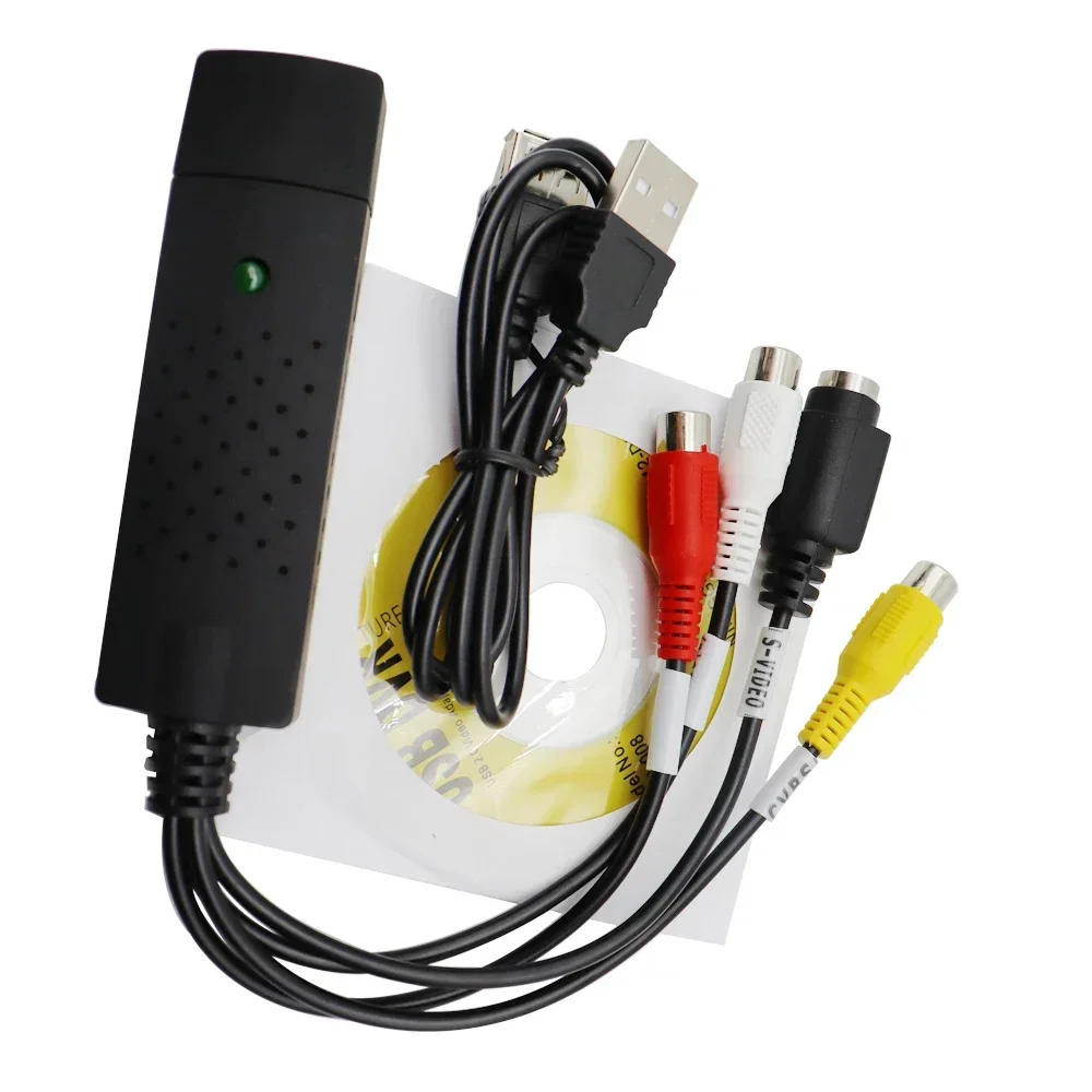 Placa de captura de áudio e vídeo usb2.0, sintonizador de tv vhs para dvd, conversor de captura de vídeo para win7/8/xp/vista com cabo usb Placa de captura de áudio e vídeo usb2.0, sintonizador de tv vhs para dvd, conversor de captura de vídeo para win7/8/xp/vista com cabo usb