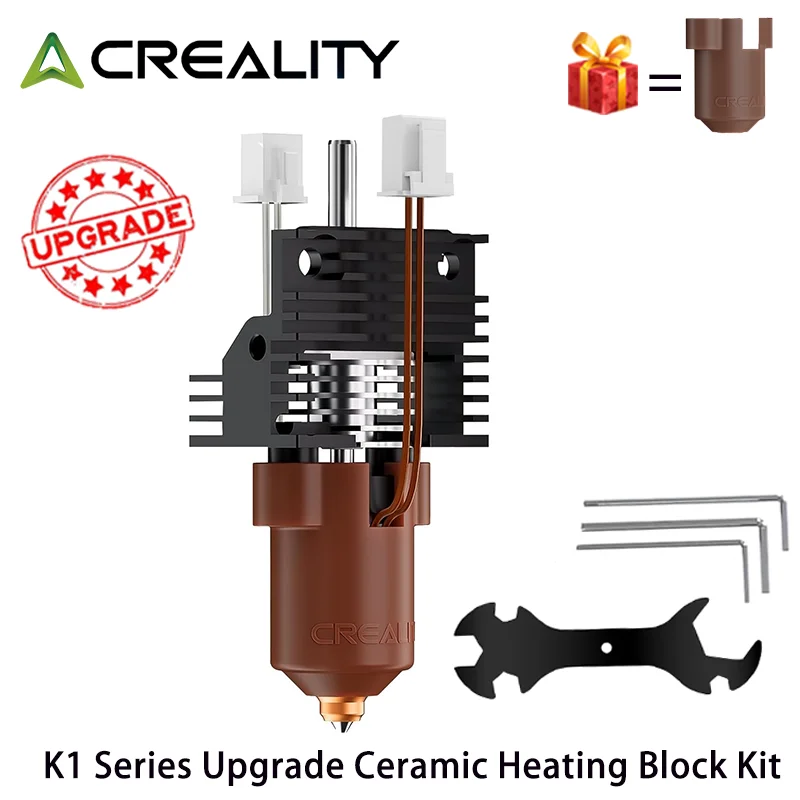 Creality oficial k1/k1 max/k1c atualização bloco de aquecimento cerâmico kit hotend, unicórnio kit bocal troca rápida, para impressora 3d série k1