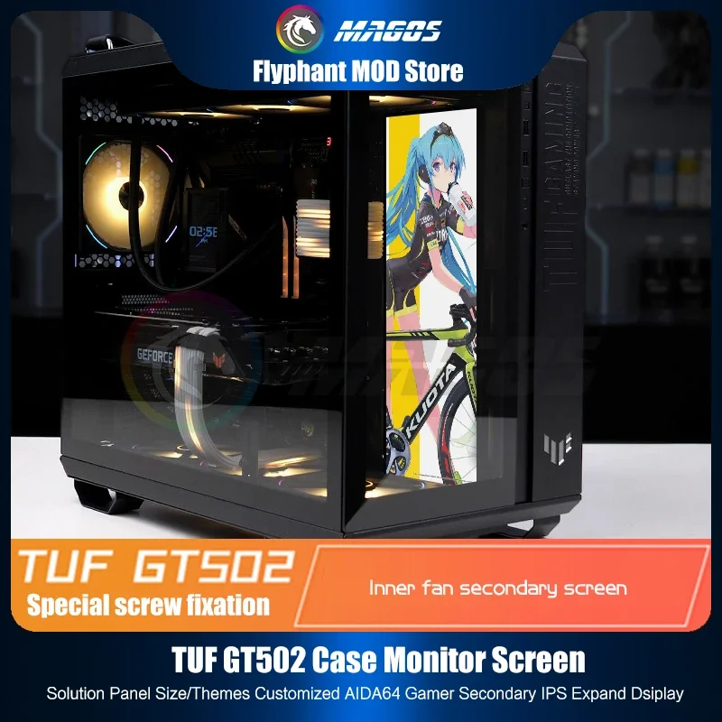 Caso Monitor Solução Tela, Tamanho Do Painel, Tema Personalizado, Gamer Secundário Exibição De Expansão IPS, TUF GT502 Caso Monitor Solução Tela, Tamanho Do Painel, Tema Personalizado, Gamer Secundário Exibição De Expansão IPS, TUF GT502