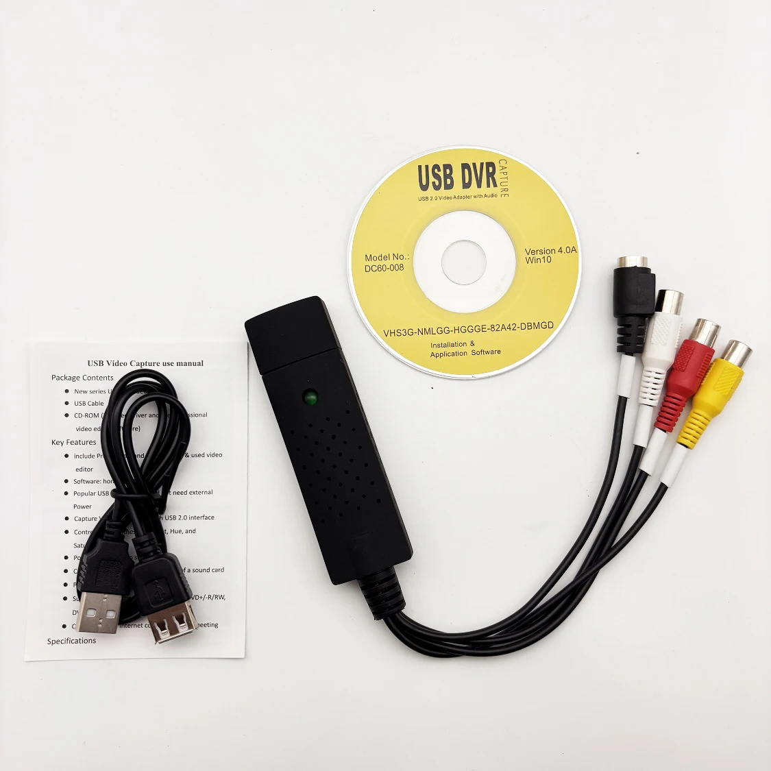 Placa de captura de vídeo, usb 2.0, áudio, vídeo, tv, dvd, vhs, dvr, dispositivo de captura de vídeo usb, suporte win10 Placa de captura de vídeo, usb 2.0, áudio, vídeo, tv, dvd, vhs, dvr, dispositivo de captura de vídeo usb, suporte win10